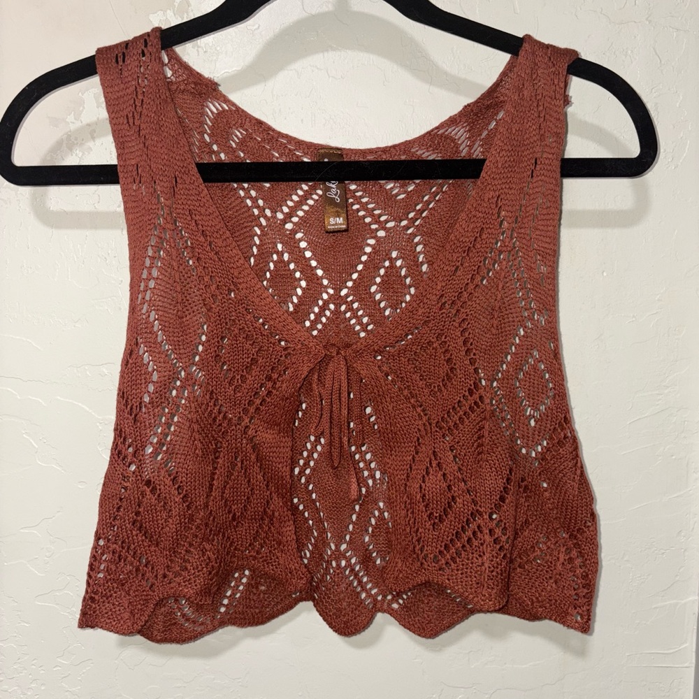 Orange Crop Cut Out Tank Top